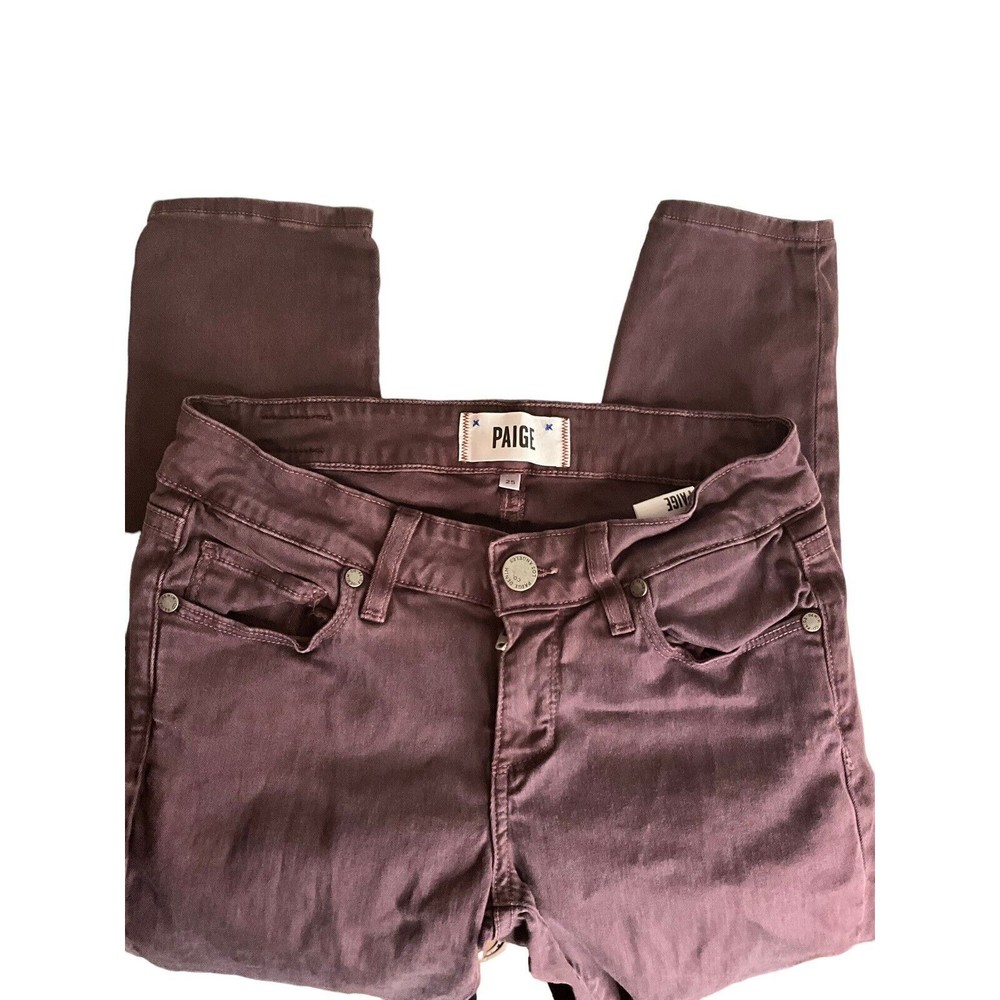 Paige Verdugo Ultra Skinny‎ Jeans Womens 25 Purple Denim Ankle Stretch Mid Rise